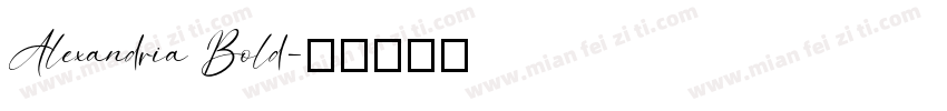 Alexandria Bold字体转换